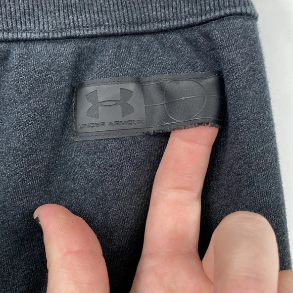 Under Armour Coldgear Sweatpants Womens Size Medium Dark Gray Zipper Fly Joggers - Picture 8 of 15